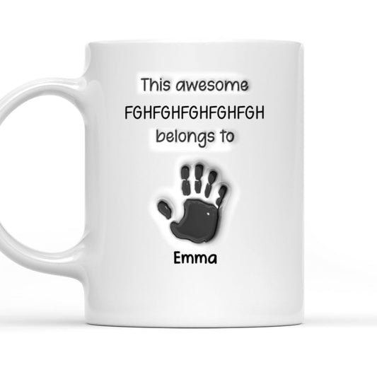 This Awesome Grandpa Belongs To - Personalized Custom 3D Inflated Effect Mug