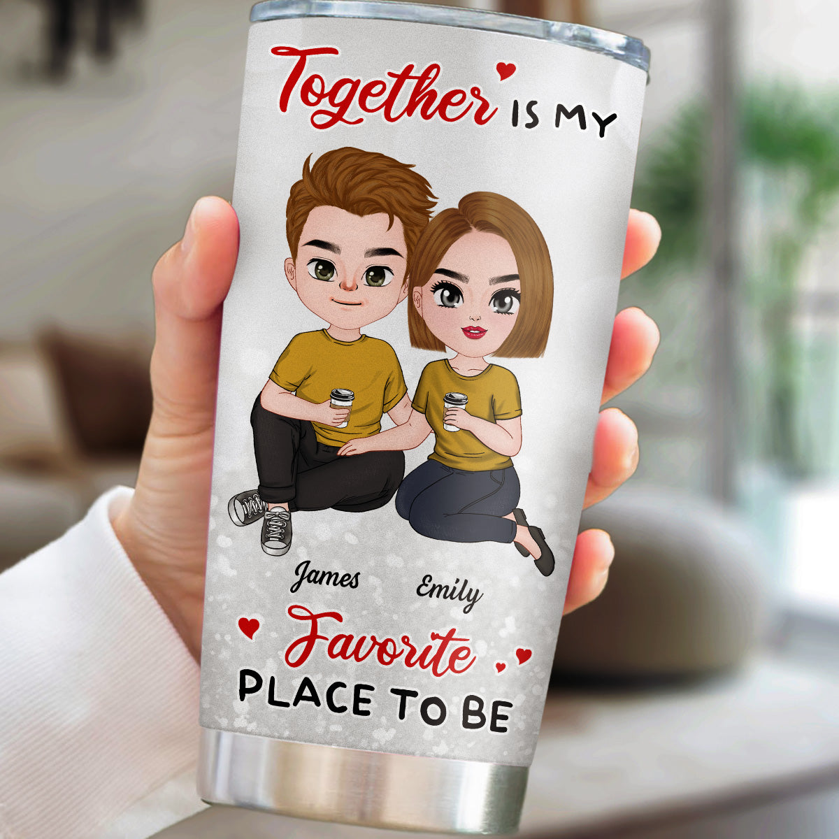 Together Is My Favorite Place To Be - Personalized Custom Tumbler