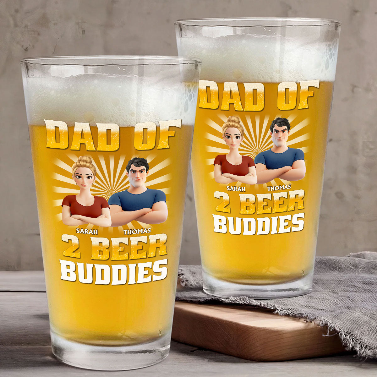 Beer Buddies - Personalized Custom Beer Glass