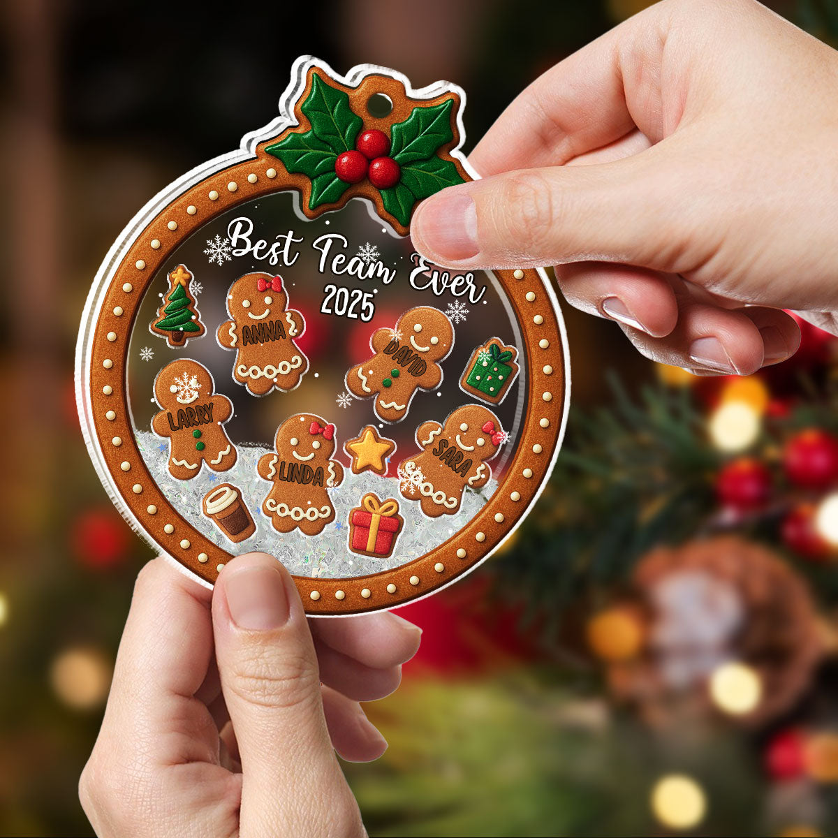 Great Teams Create Great Results - Personalized Custom Acrylic Shaker Ornament