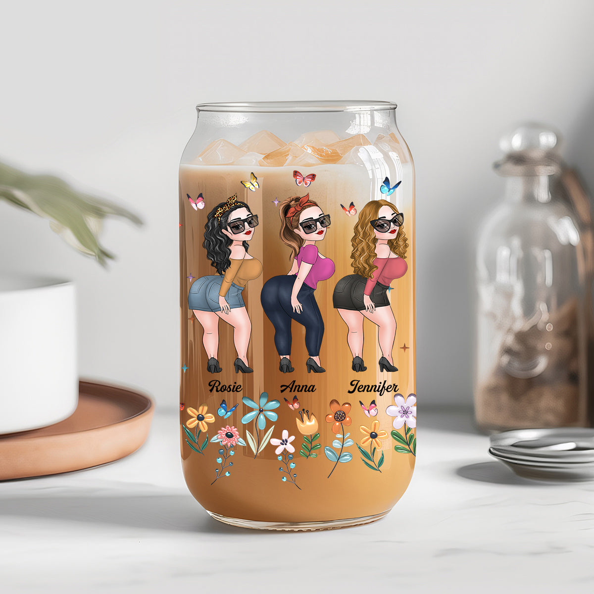 Friends Slay Together - Personalized Custom Glass Can