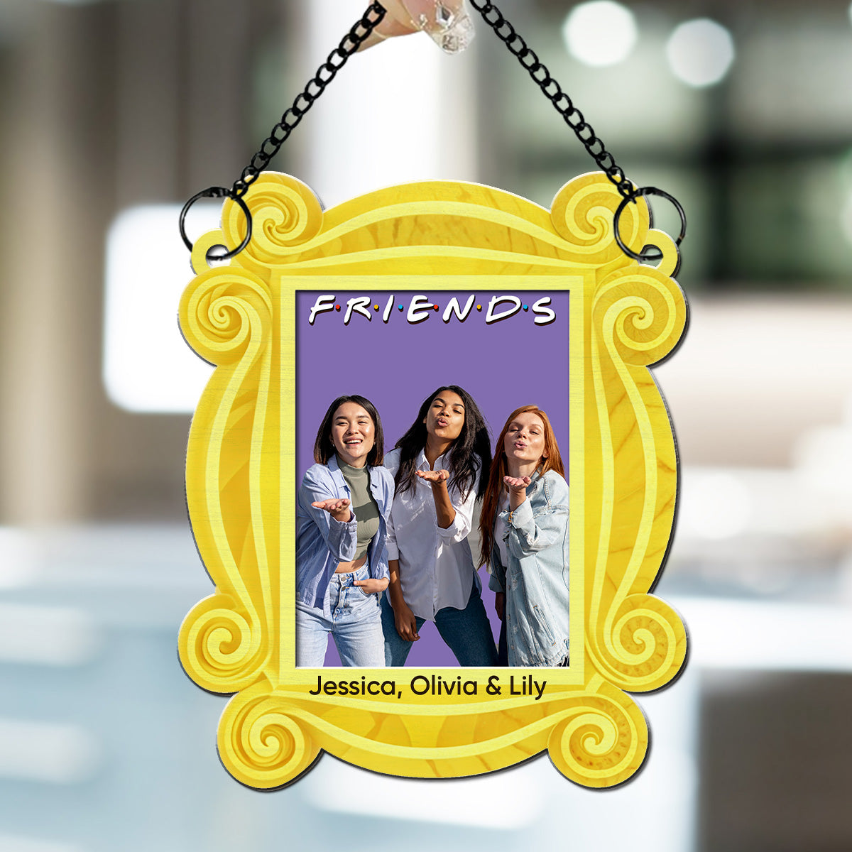 Friends Forever Frame Photo - Personalized Custom Suncatcher