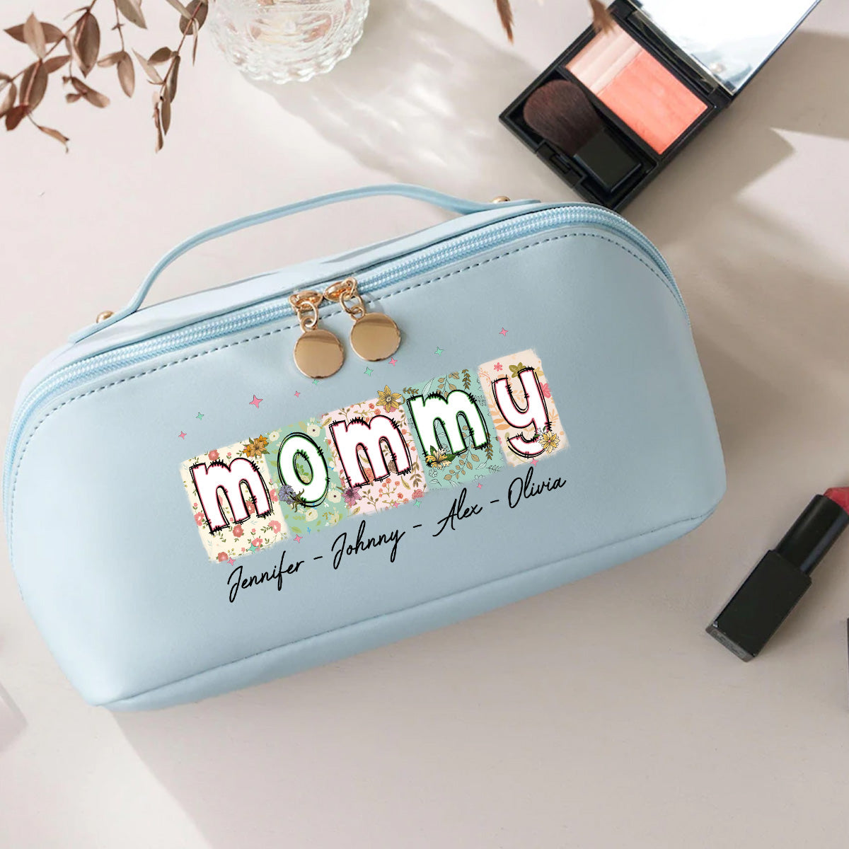 You Are The Piece That Holds Us Together - Personalized Custom Leather Makeup Bag