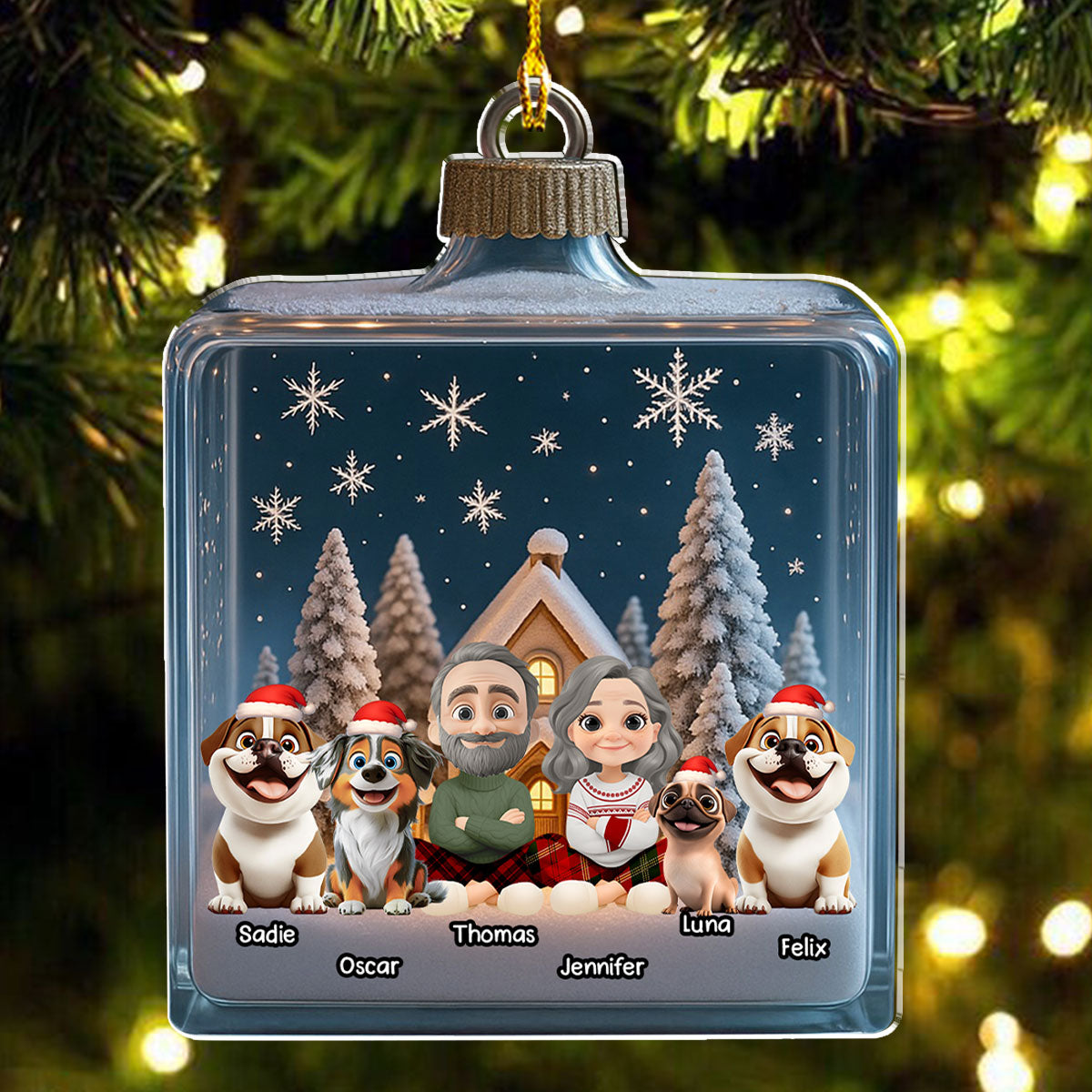 We And Our Dog Box - Personalized Custom Acrylic Ornament