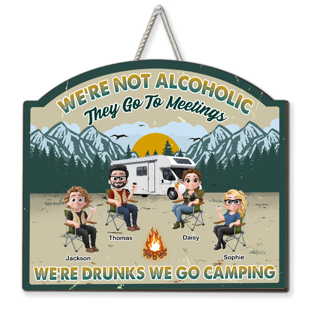 We Go Camping - Personalized Custom Wood Sign
