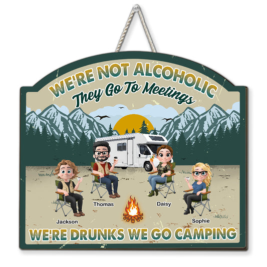 We Go Camping - Personalized Custom Wood Sign