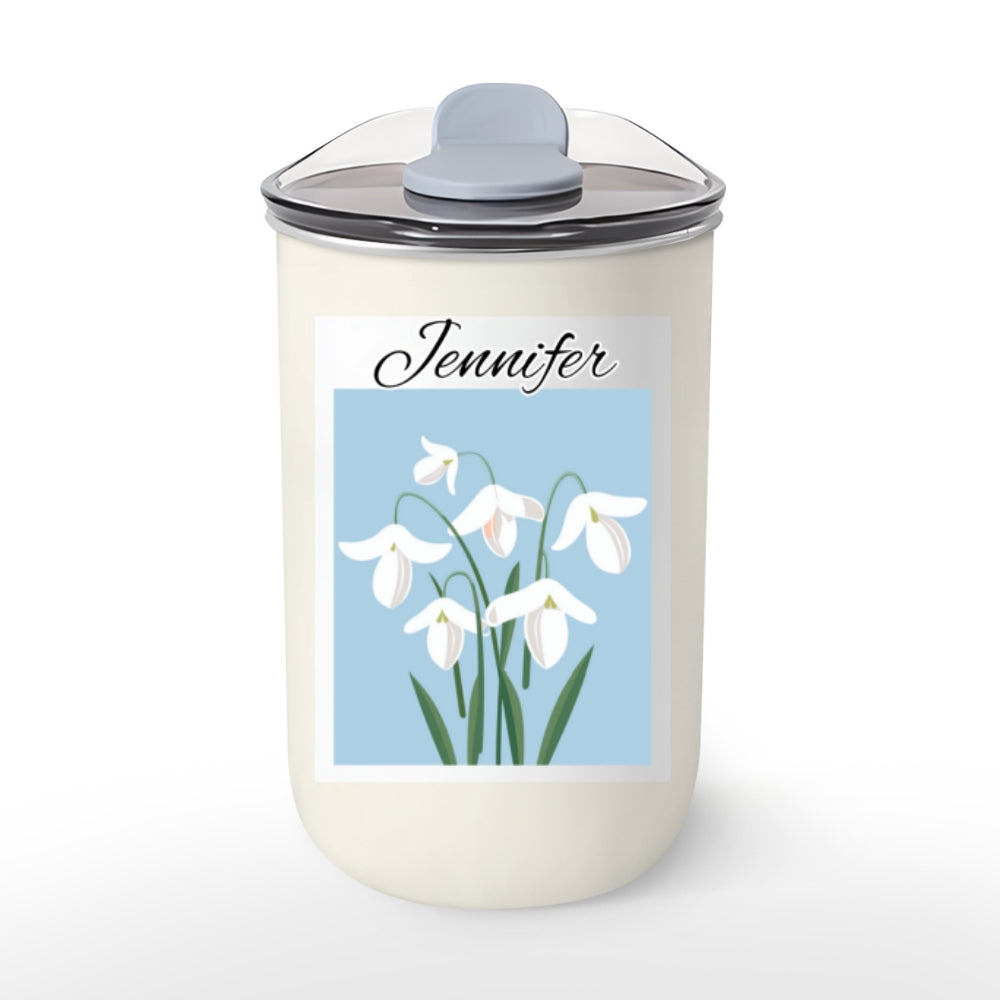 Retro Custom Birth Month Flower - Personalized Custom 10oz Tumbler