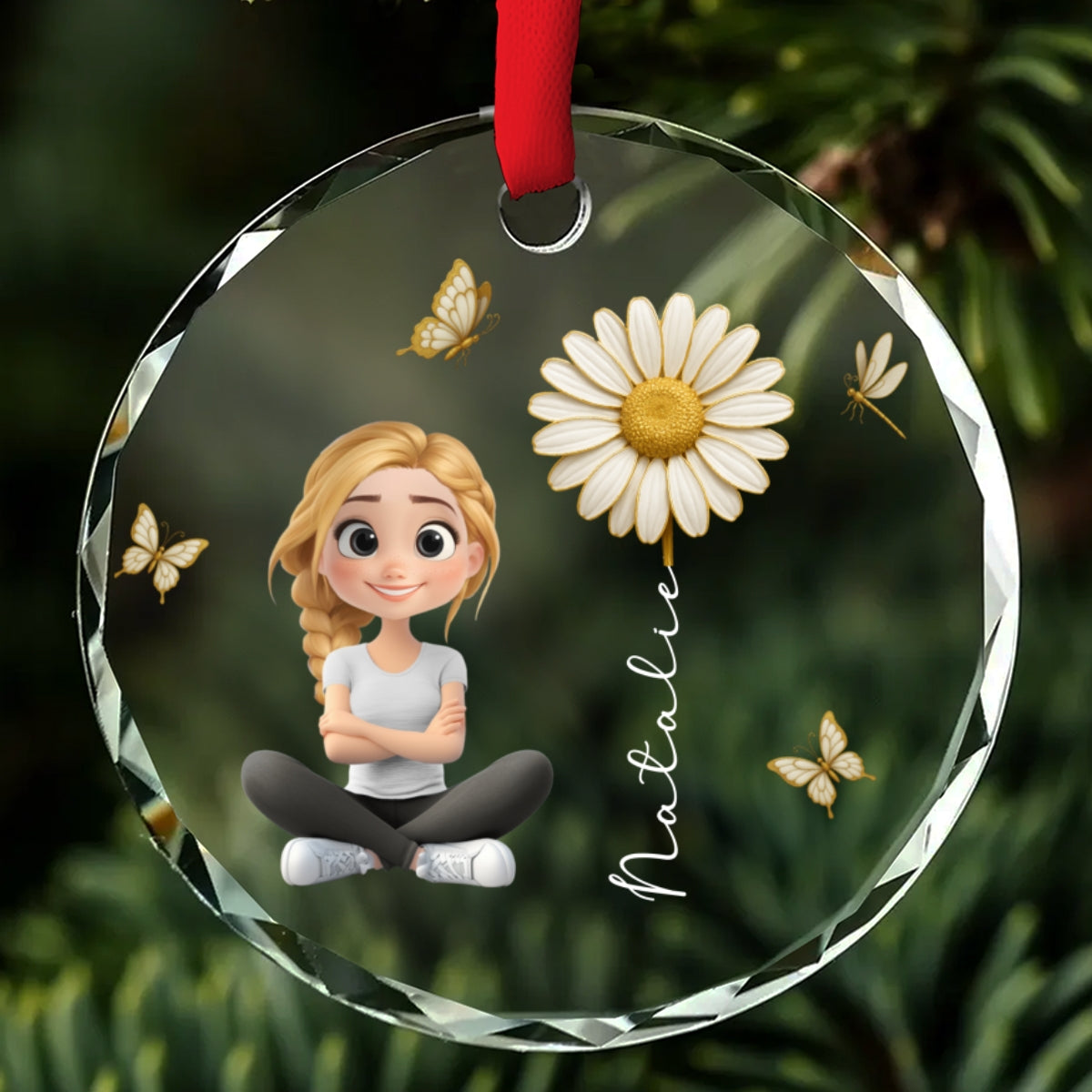 Floral Soul - Personalized Custom Glass Ornament
