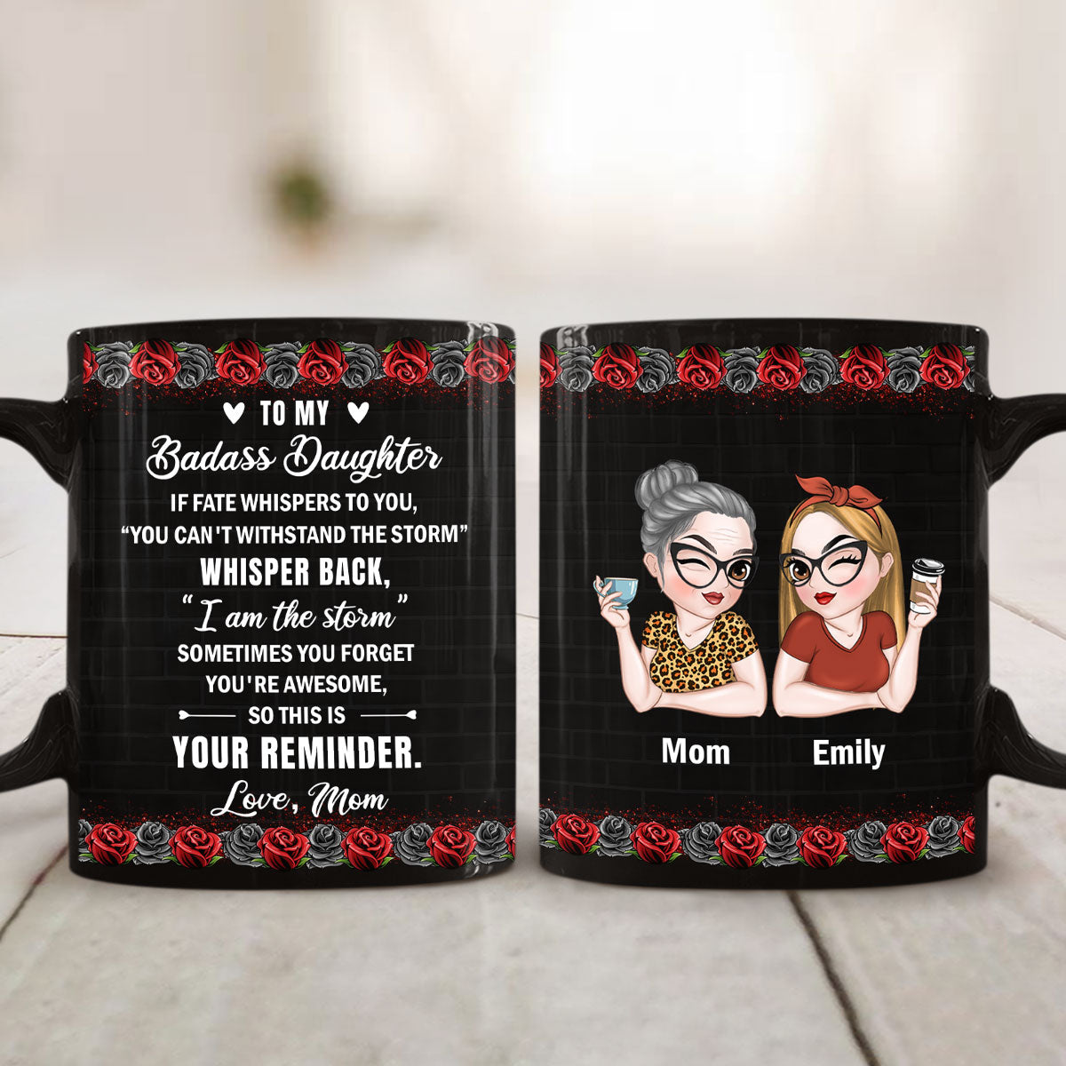 For The Strongest Daughter - Personalized Custom Coffee Mug