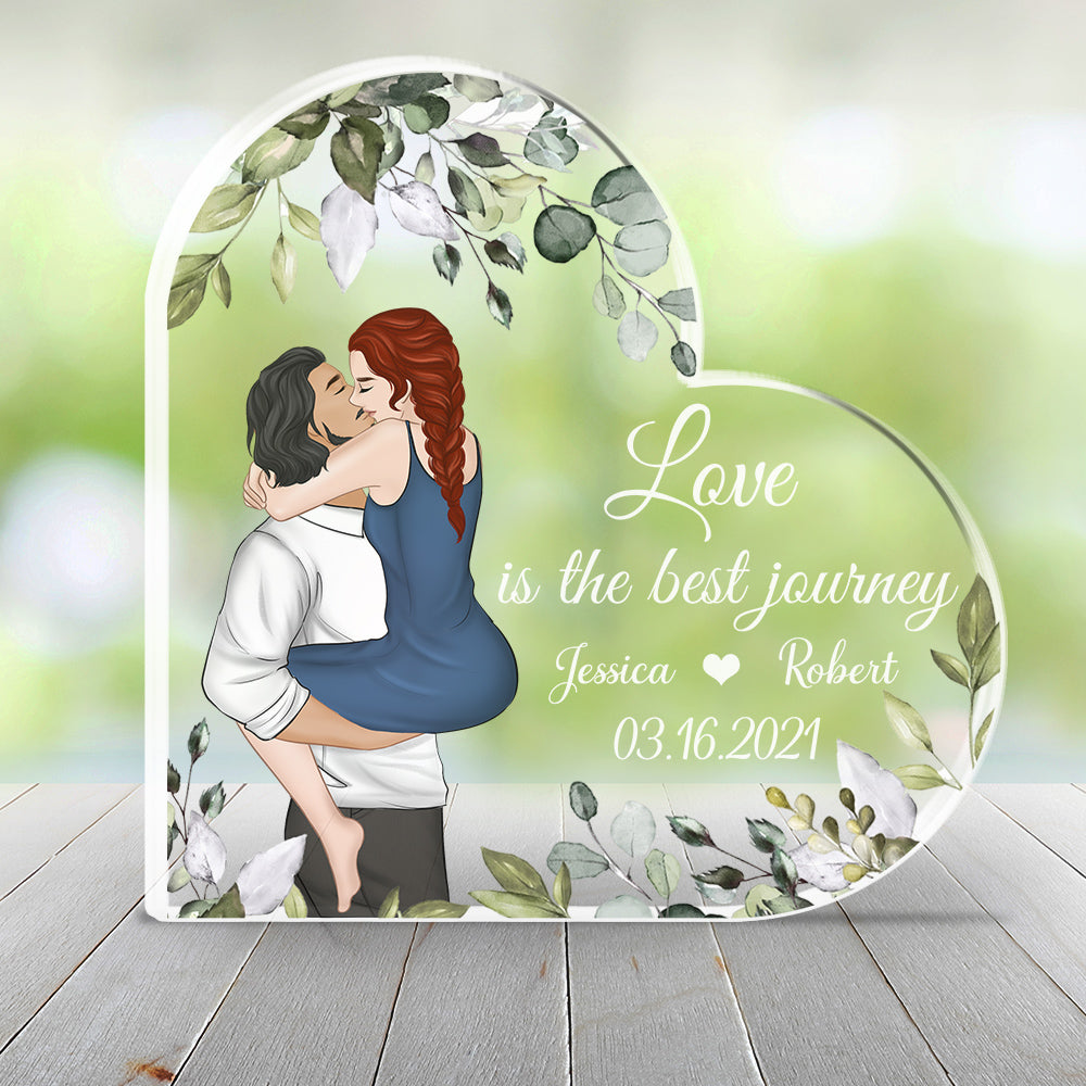 Love Is The Best Journey - Personalized Custom Acrylic Plaque
