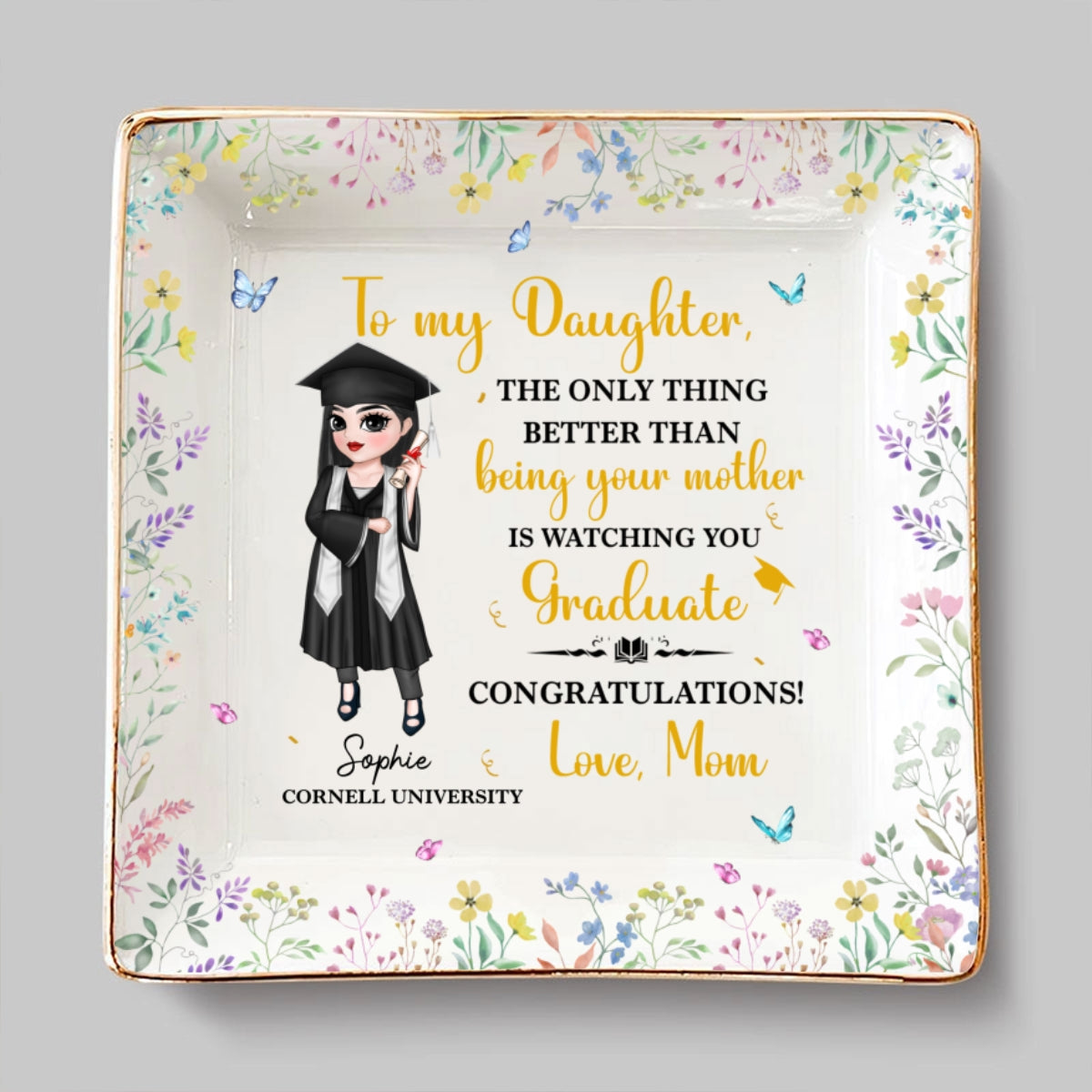 A Sweet Ending To The New Beginning - Personalized Custom Jewelry Dish