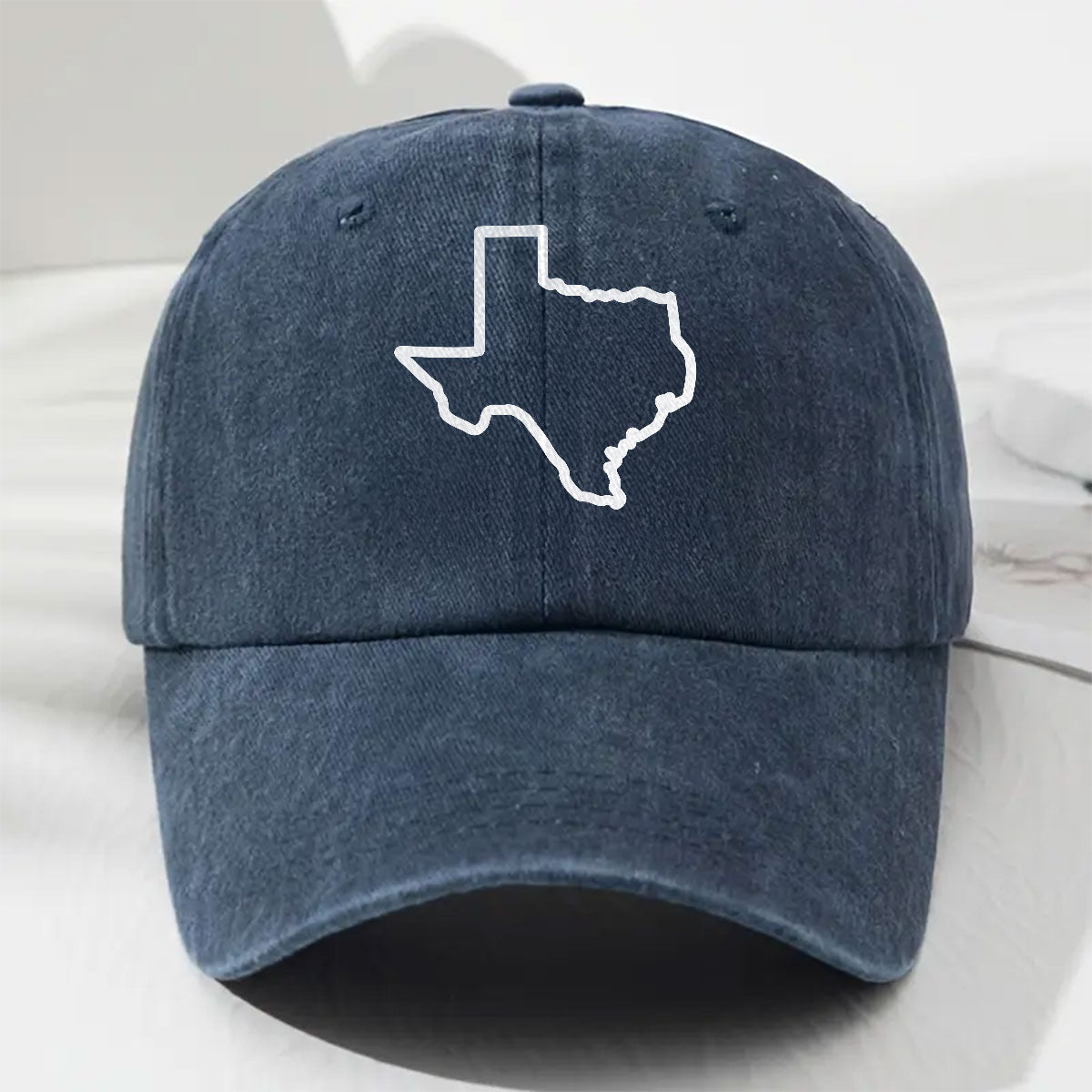 Custom US State - Personalized Custom Vintage Washed Denim Cap