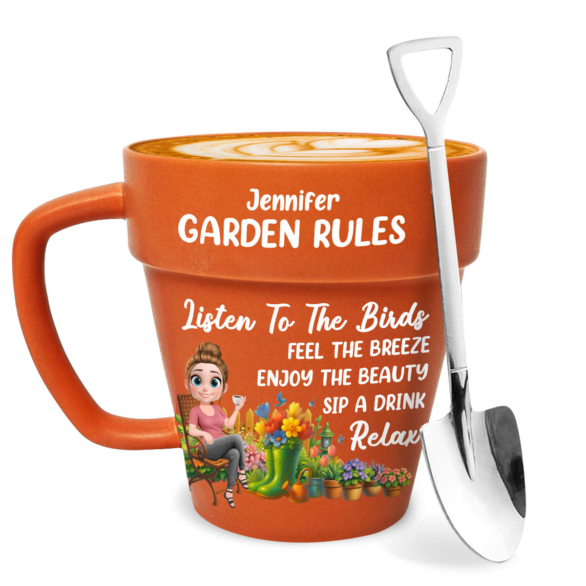 Garden Rules - Personalized Custom Plant Pot Mug
