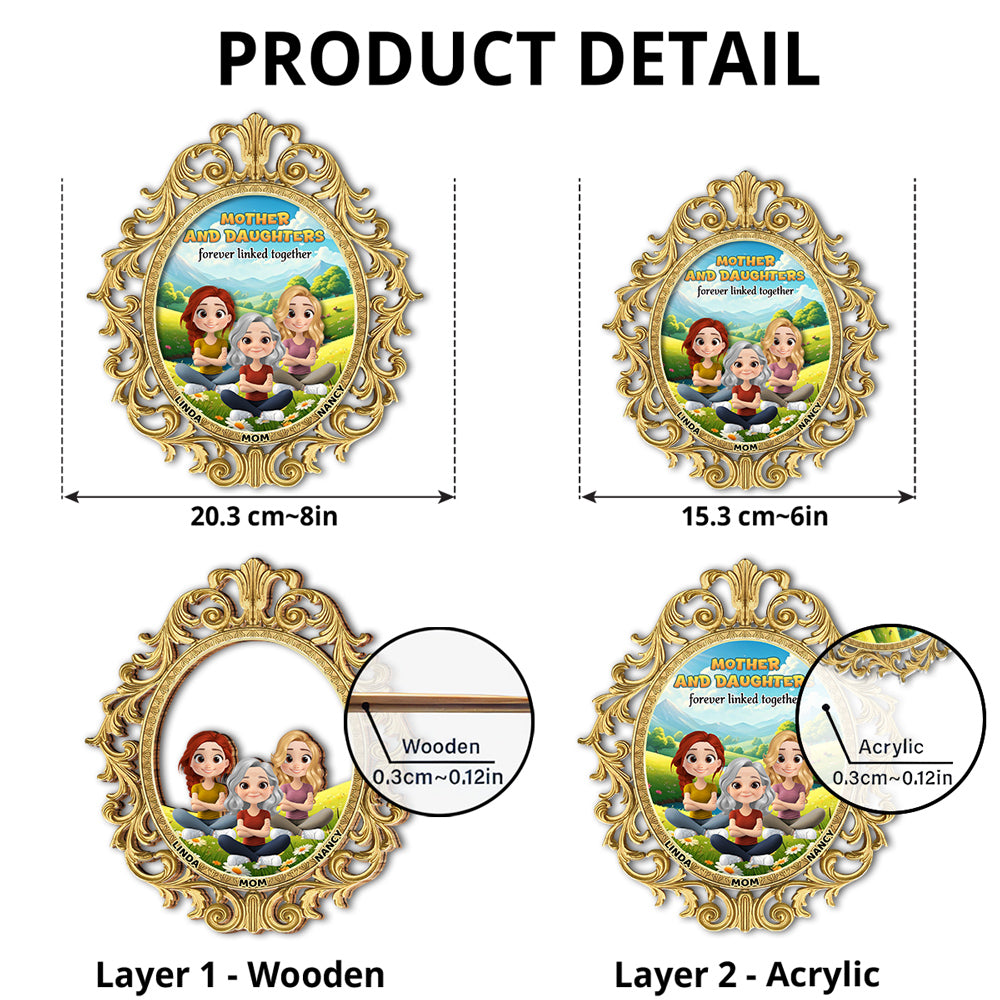 The Love Between Mother And Daughter Forever - Personalized Custom Suncatcher