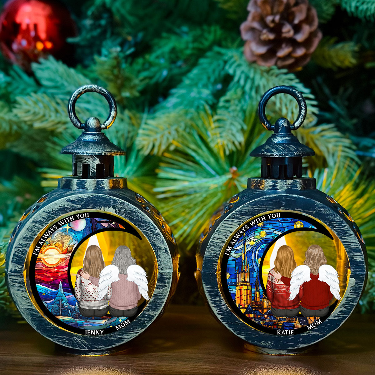 God Has You - Personalized Custom Christmas Lantern