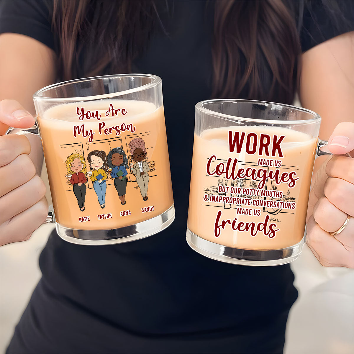 Work Made Us Colleagues Office Worker - Personalized Custom Glass Mug