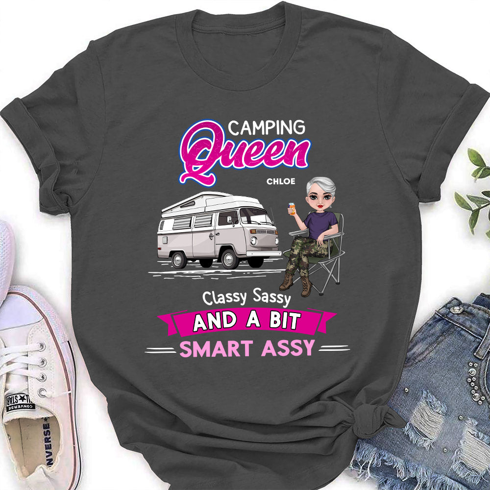 Camping Queen - Personalized Custom Women's T-shirt