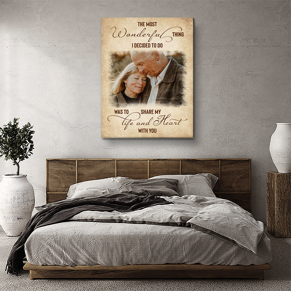 My Life & Heart - Personalized Custom Photo Canvas