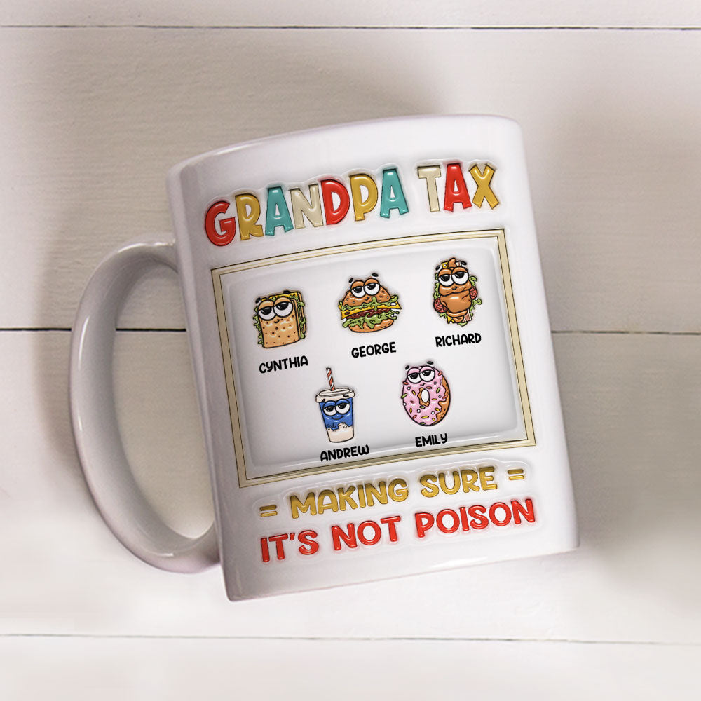Snacks Approved By Dad Tax - Personalized Custom 3D Inflated Effect Mug