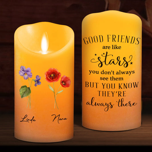 Friends Like Stars - Personalized Custom LED Candle