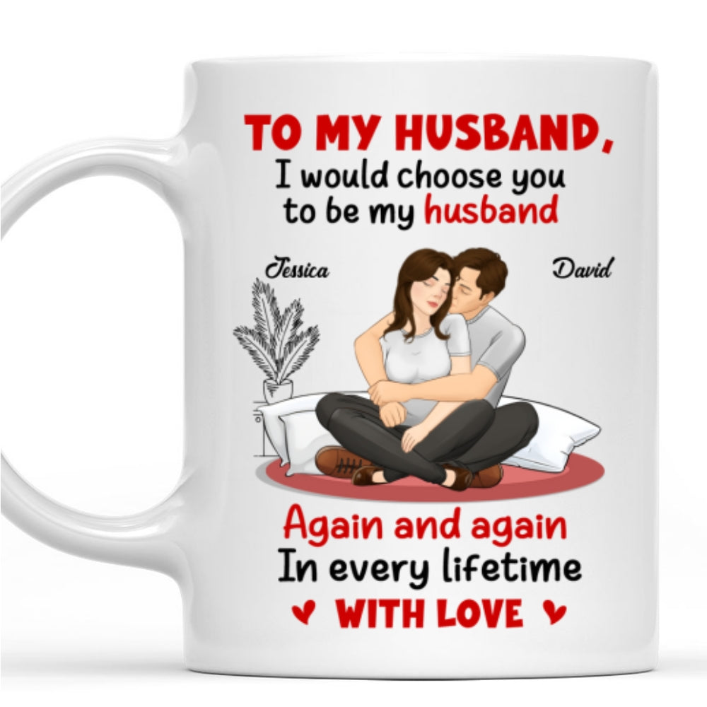 My Heart Repeats Your Name - Personalized Custom Coffee Mug