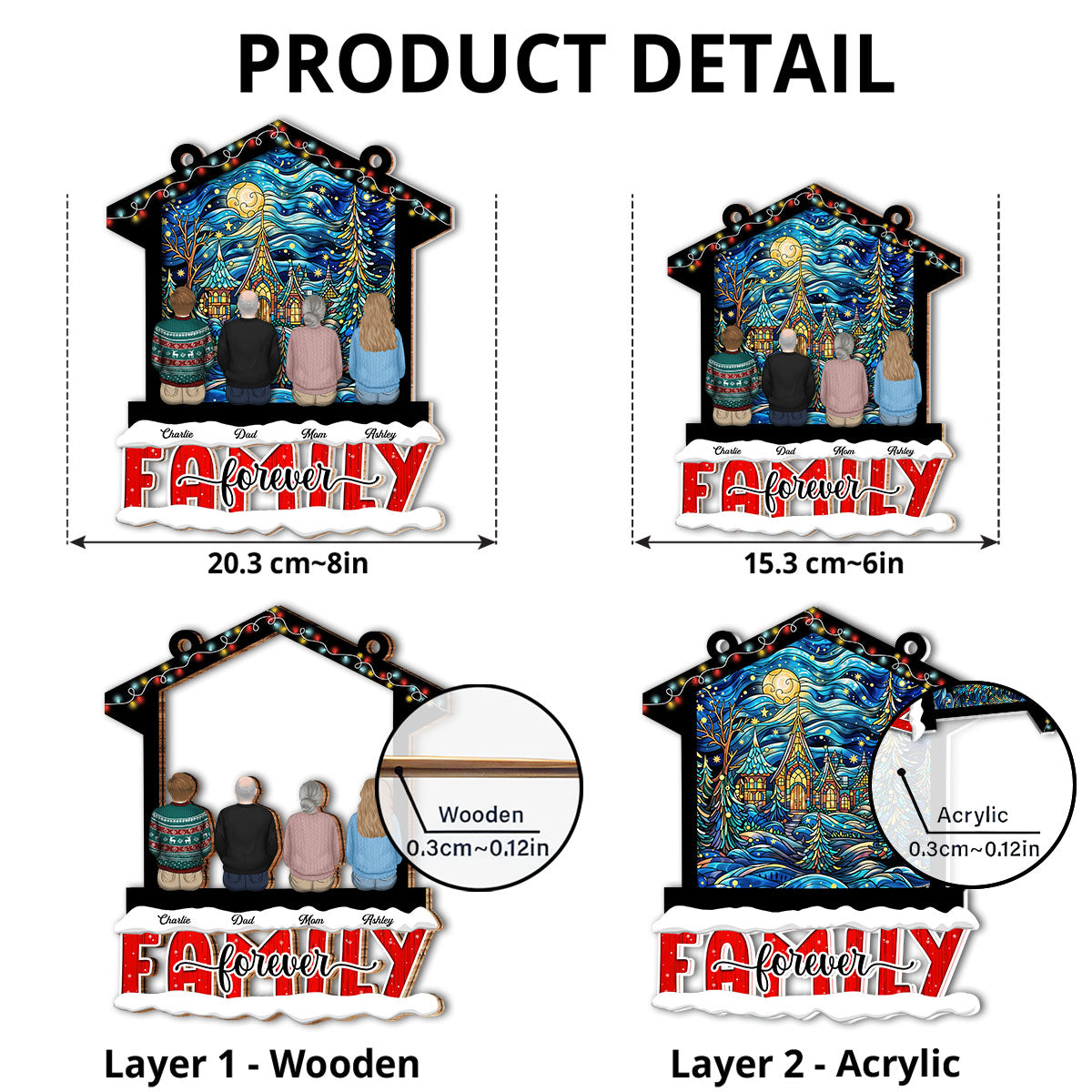 Our Hearts Are Forever One - Persinalized Custom Suncatcher