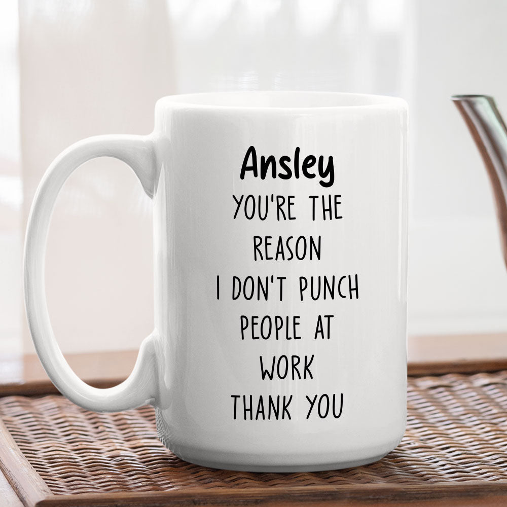 No Punch Coworker - Personalized Custom Coffee Mug