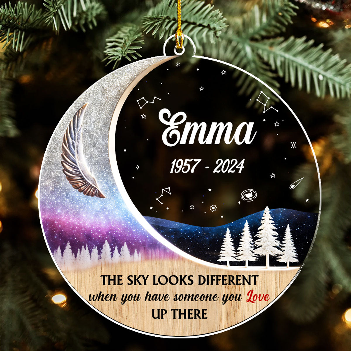 The Sky Looks Different - Personalized Custom Acrylic Ornament
