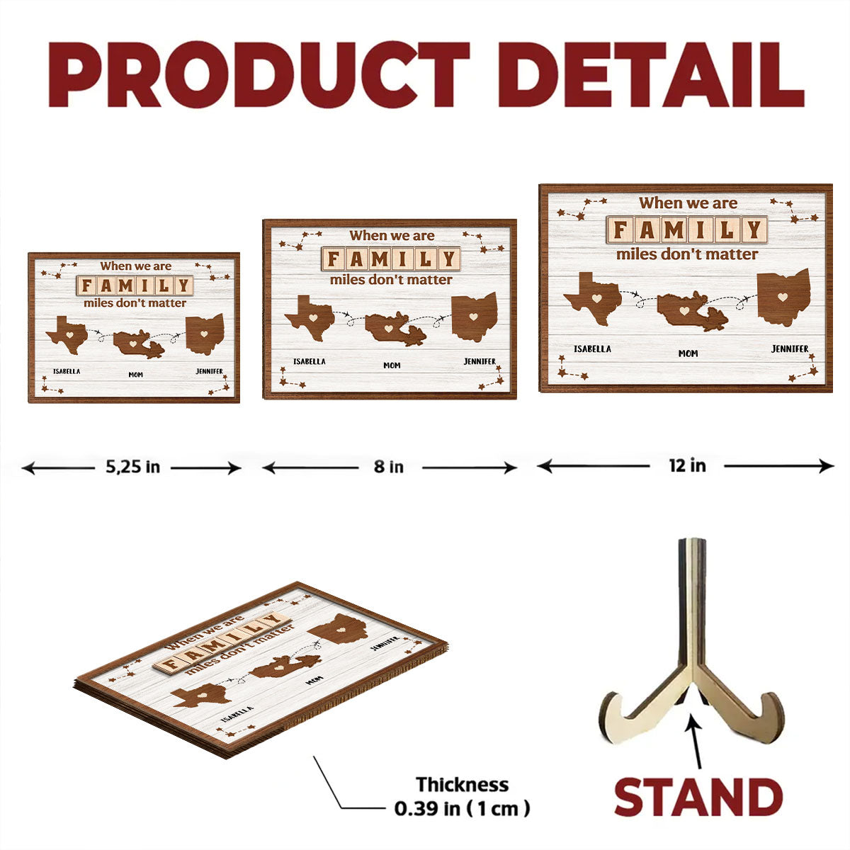 When You Are Family - Personalized Custom Wooden Plaque