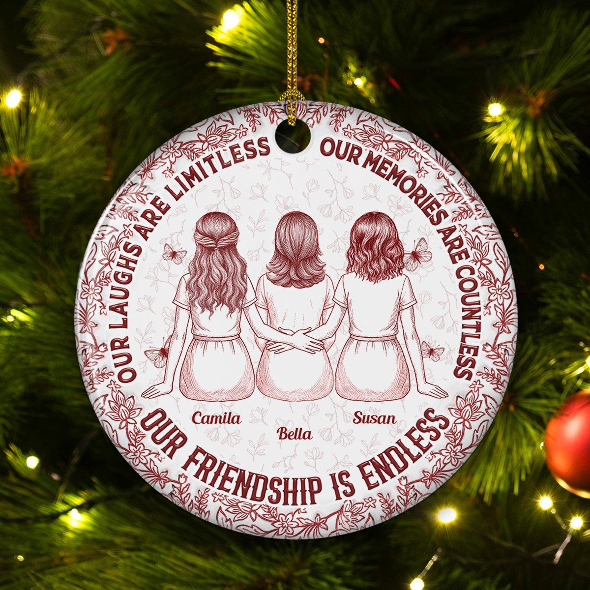 Our Memories Are Countless - Personalized Custom Ceramic Ornament