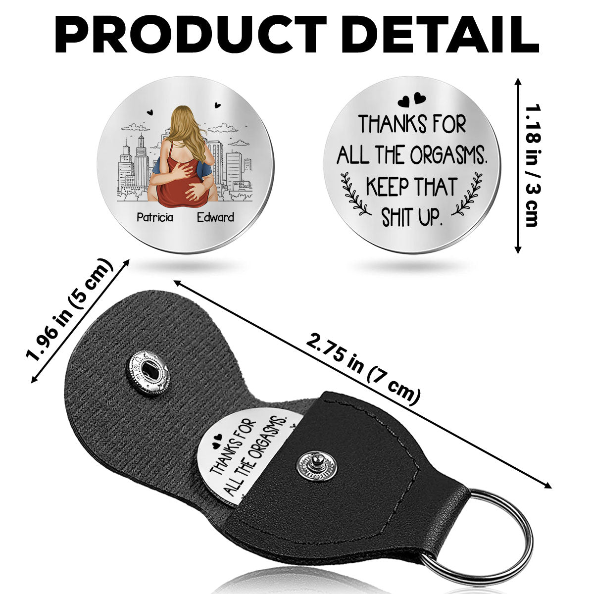 Thanks For All The Orgasms - Personalized Custom Pocket Hug