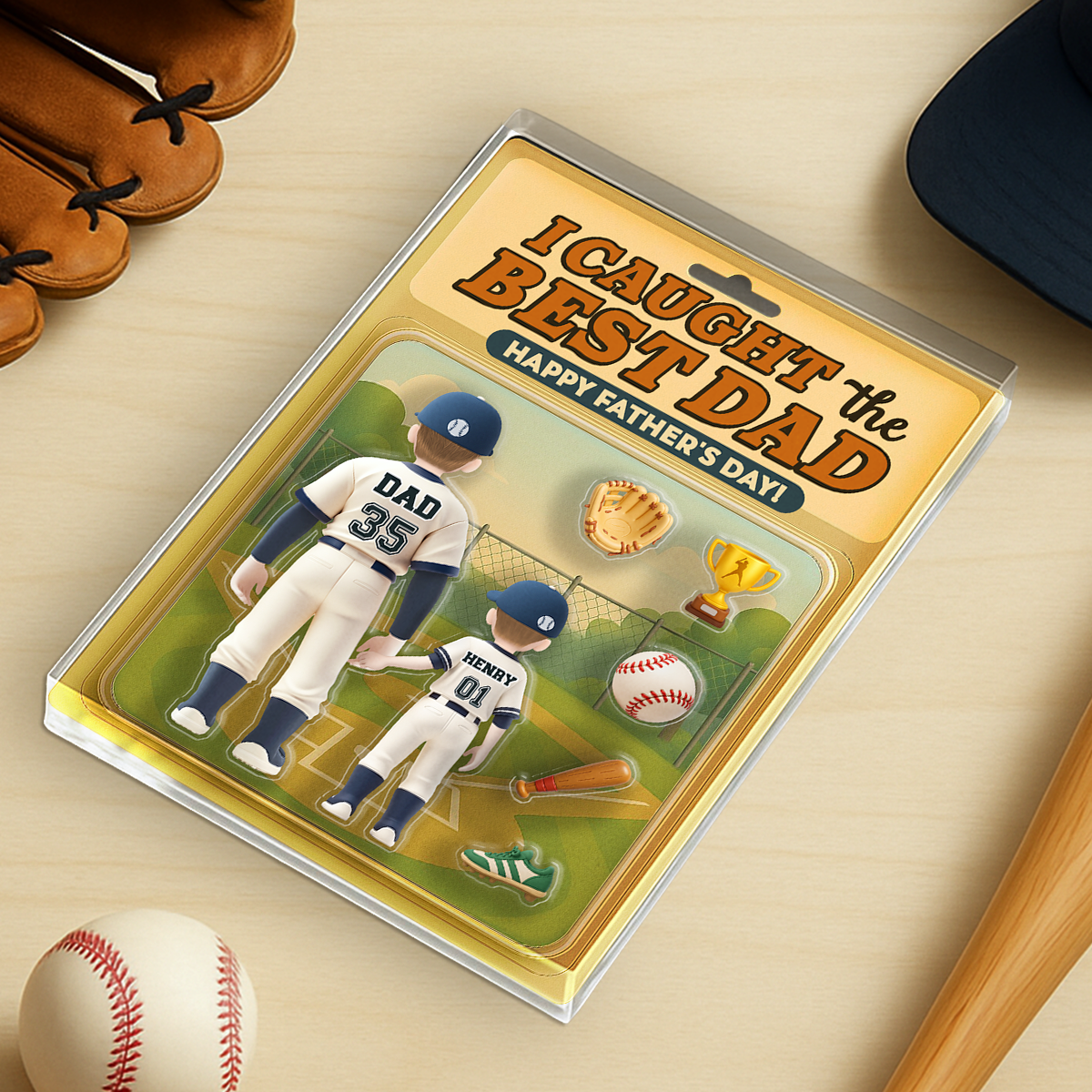 I Caught The Best Dad - Personalized Custom Acrylic Plaque