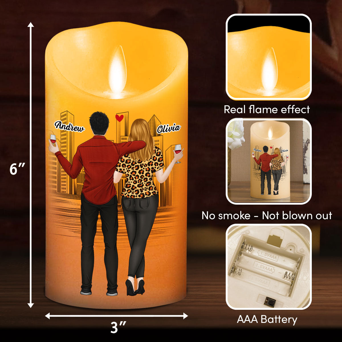 Punch Him In The Face And Go Find You - Personalized Custom LED Candle