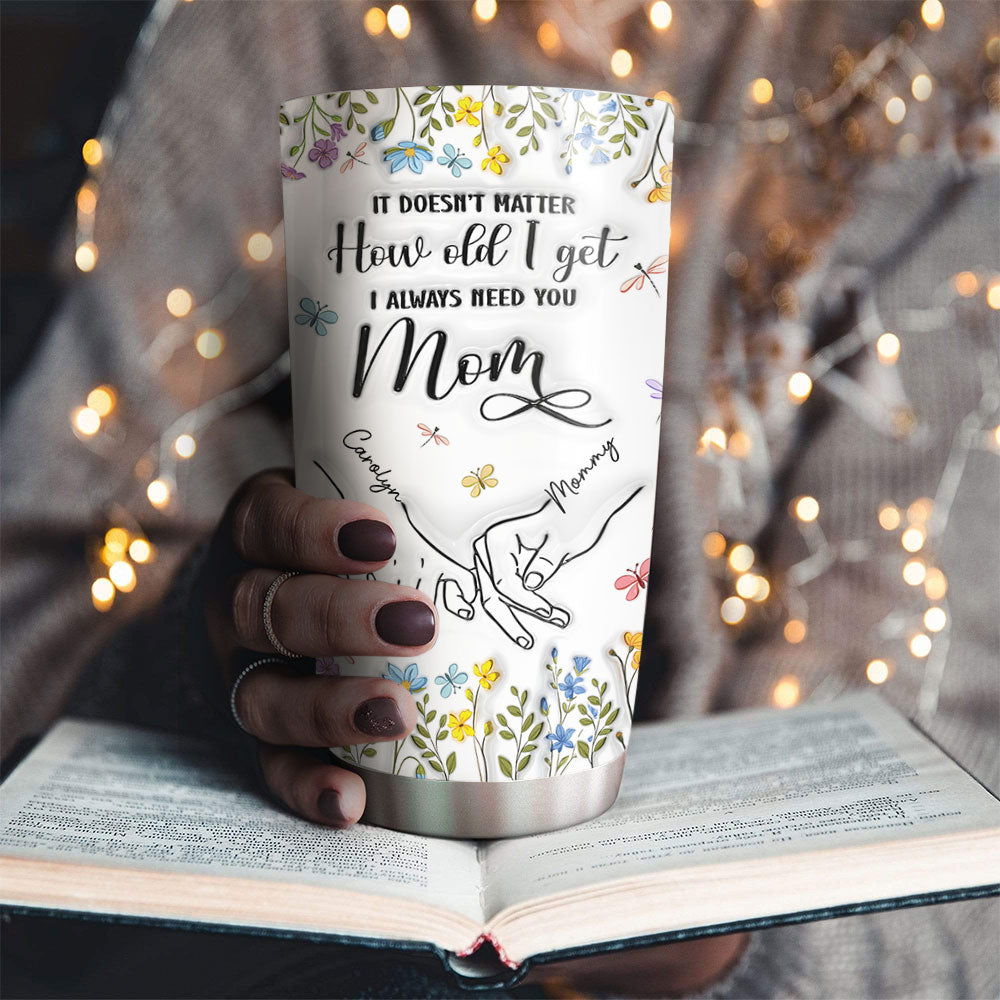 Always Need You Mom - Personalized Custom 3D Inflated Effect Tumbler