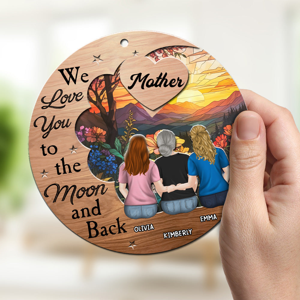 Love You To The Moon - Personalized Custom Suncatcher