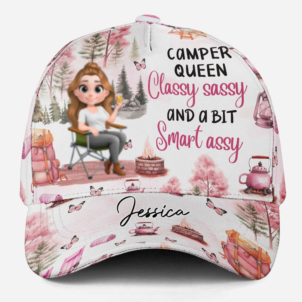 Queen Of Sass And Camps - Personalized Custom Classic Cap