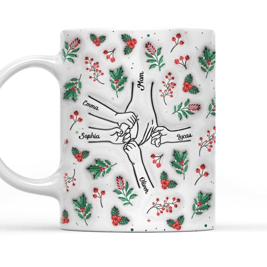 Mom Hold Our Hearts - Personalized Custom 3D Inflated Effect Mug