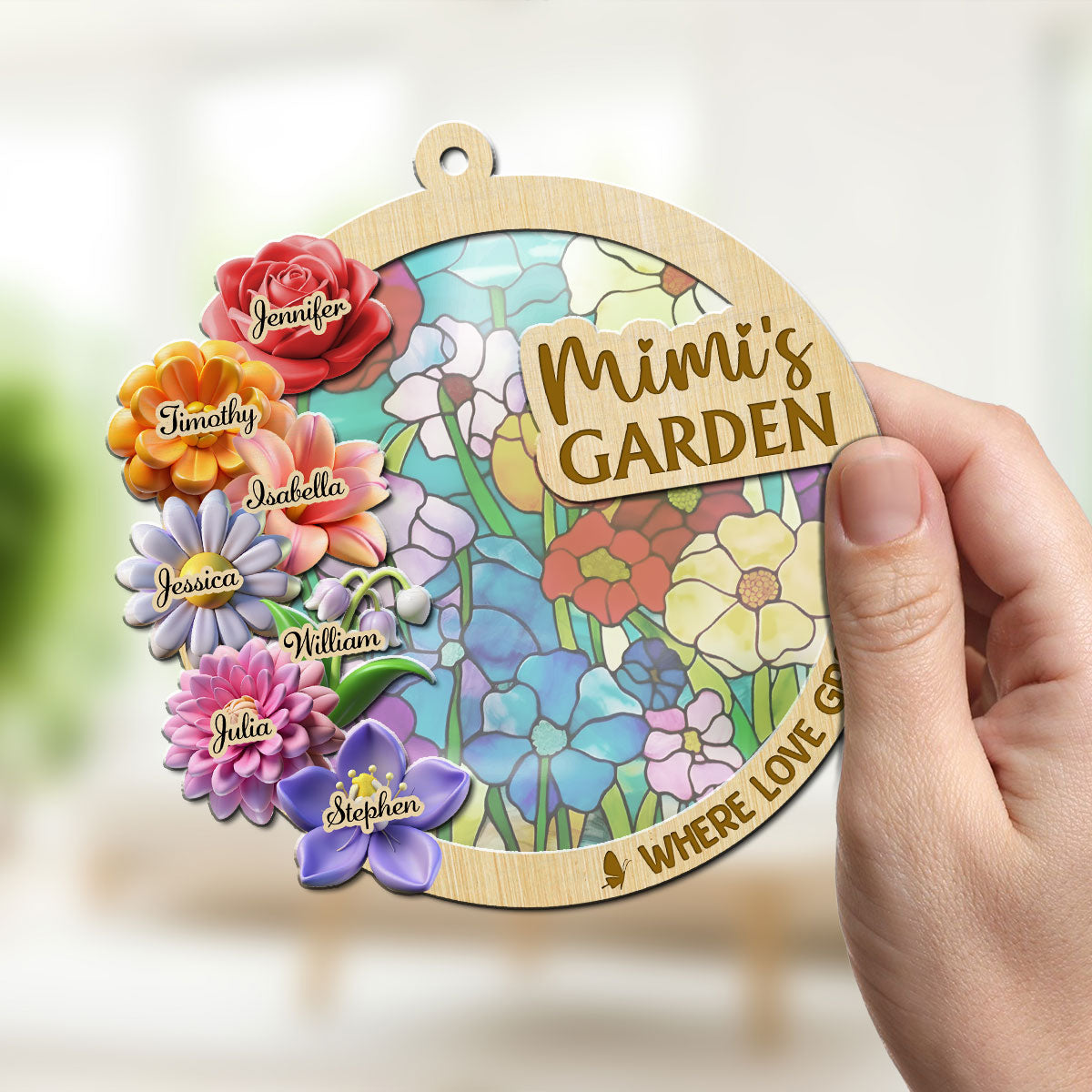 Family Garden - Personalized Custom Suncatcher