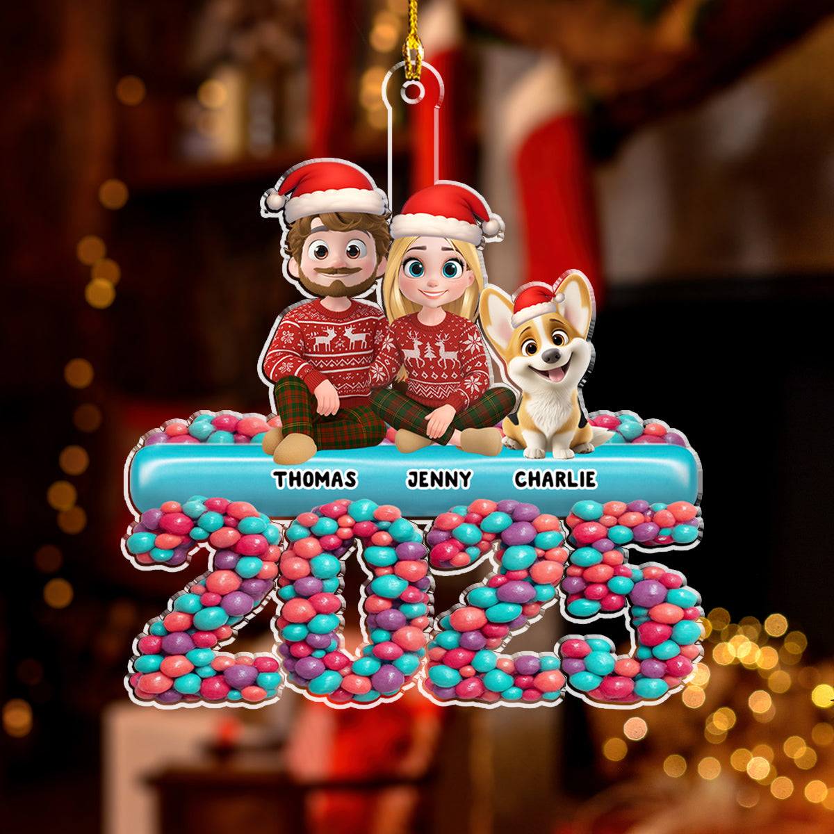 Family Christmas Eve - Personalized Custom Acrylic Ornament