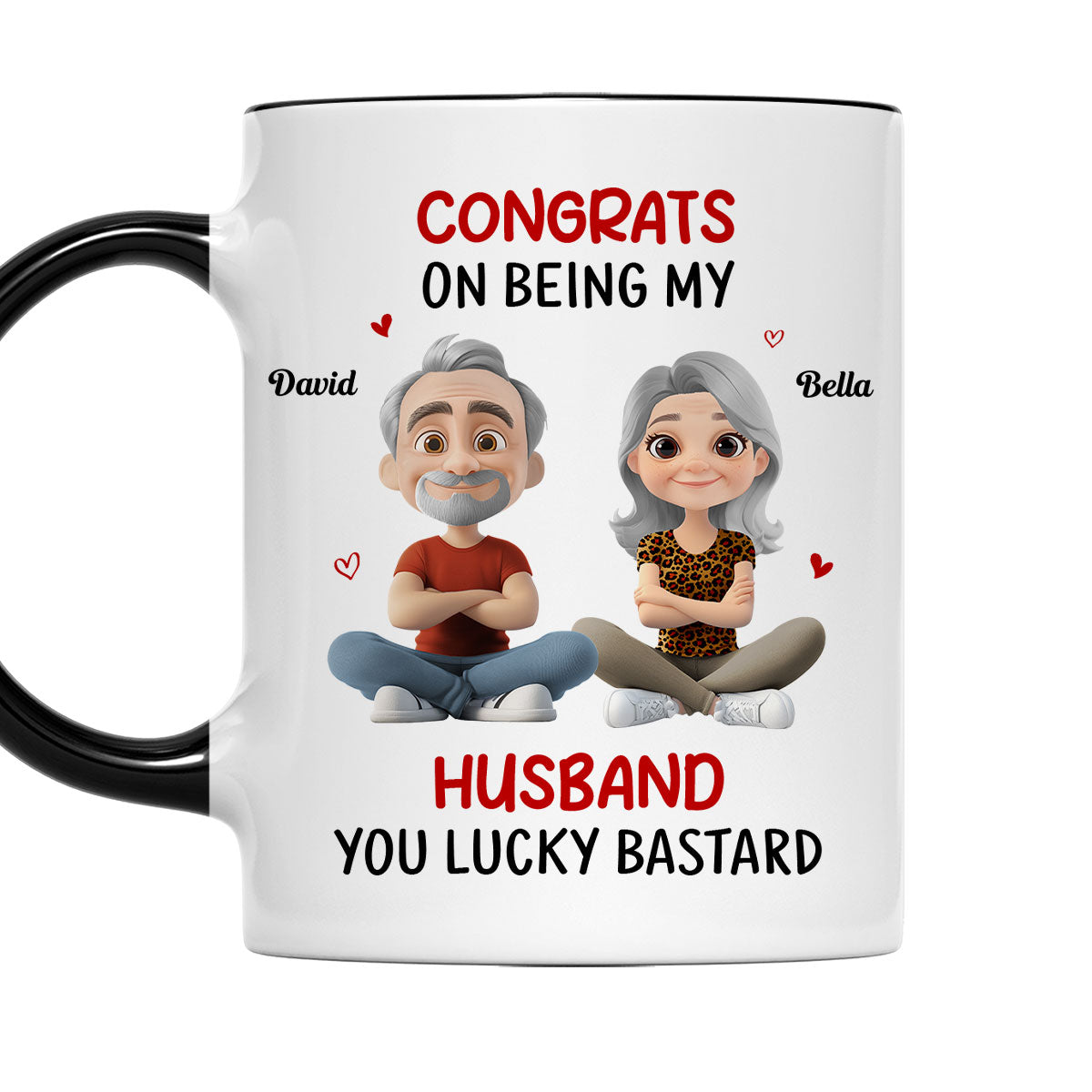 Congrats My Husband - Personalized Custom Accent Mug