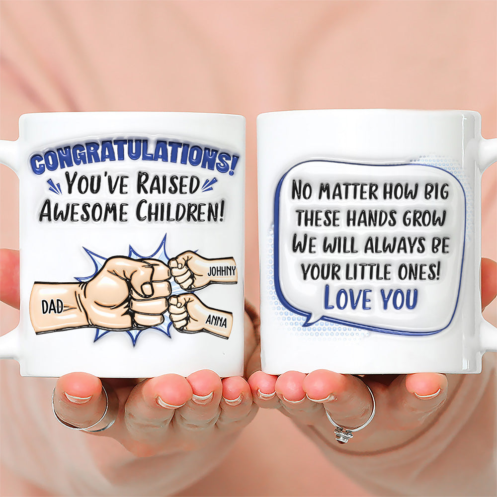 Awesome Dad - Personalized Custom 3D Inflated Effect Mug