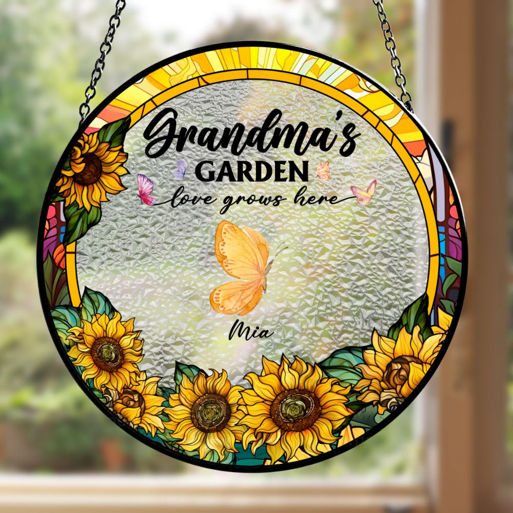 Garden Of Love - Personalized Custom Window Hanging Suncatcher