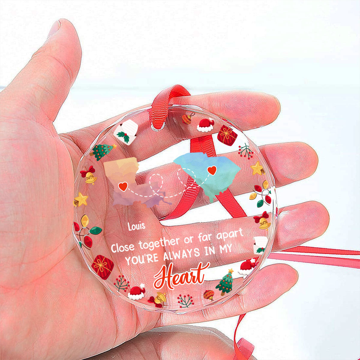 Family Is The Best - Personalized Custom Glass Ornament