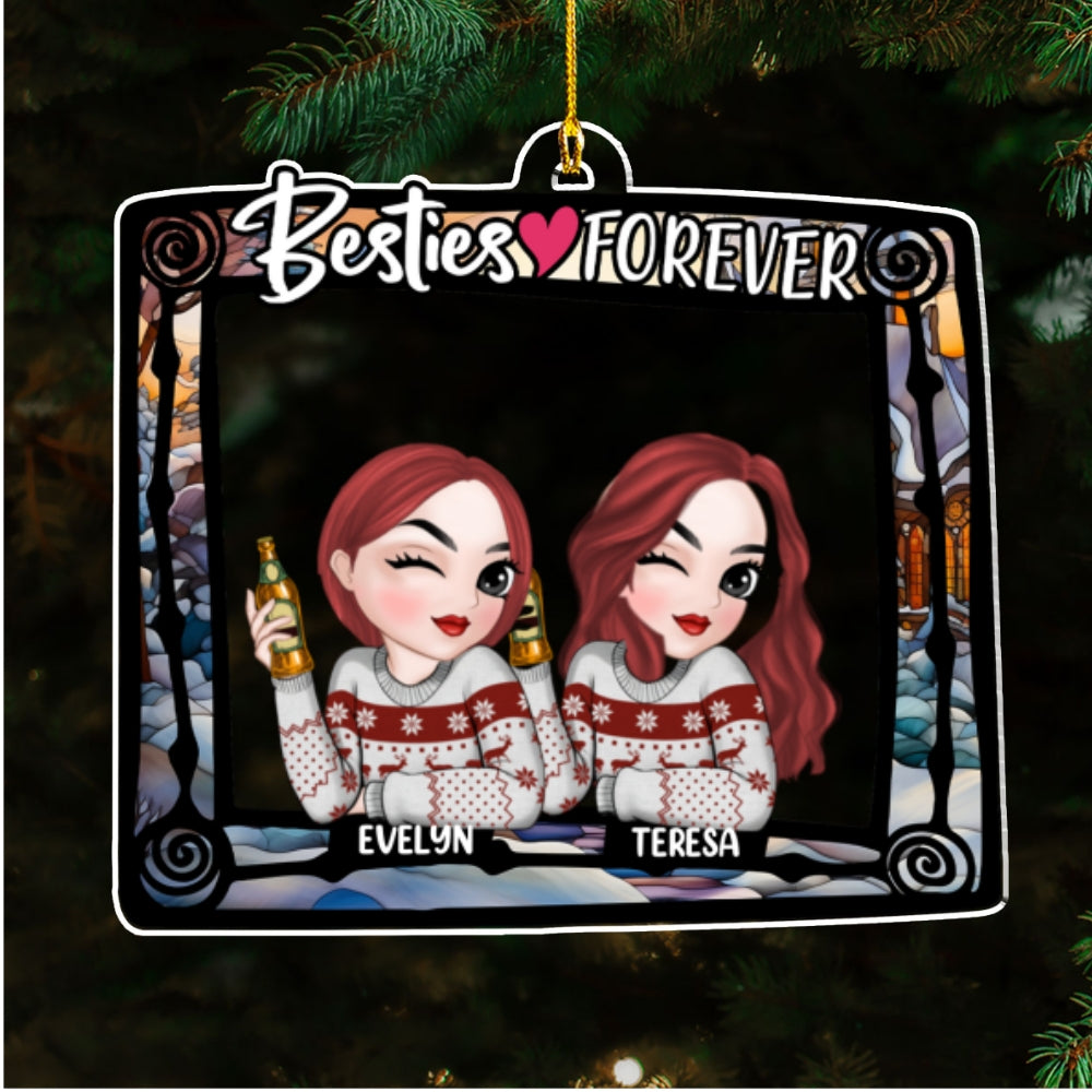 Besties Are Forever - Personalized Custom Acrylic Ornament