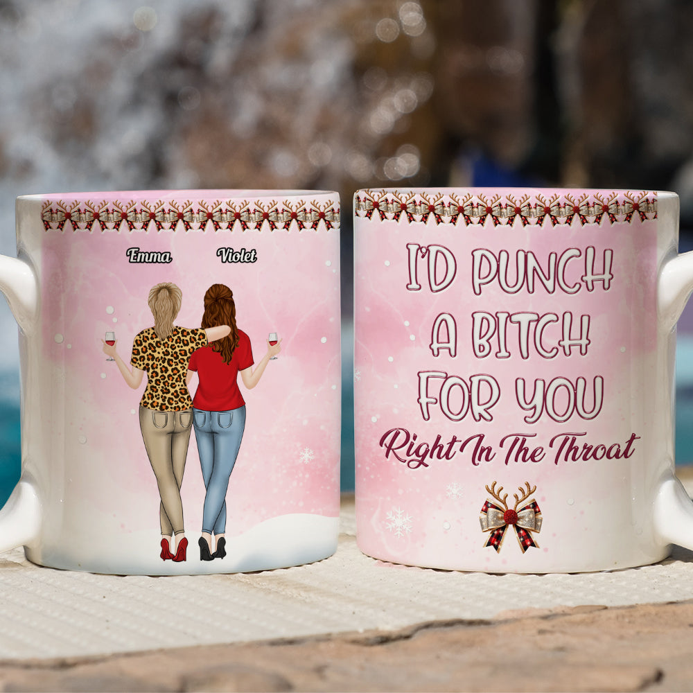Punch Bitch For You - Personalized Custom 3D Inflated Effect Coffee Mug