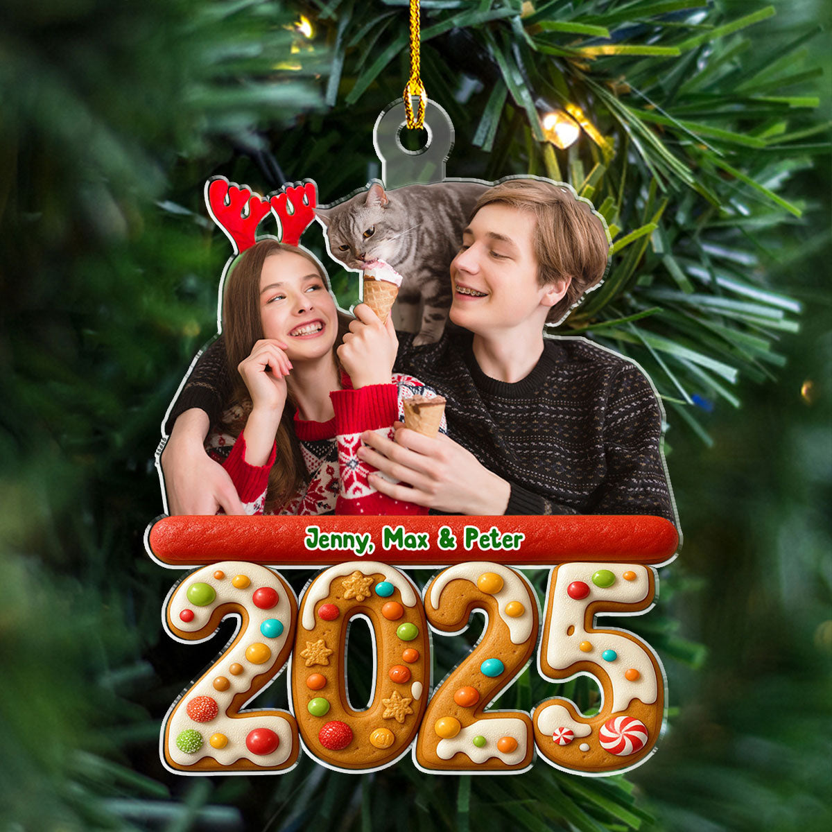 We And Our Cat Version 3 Photo - Personalized Custom Acrylic Ornament