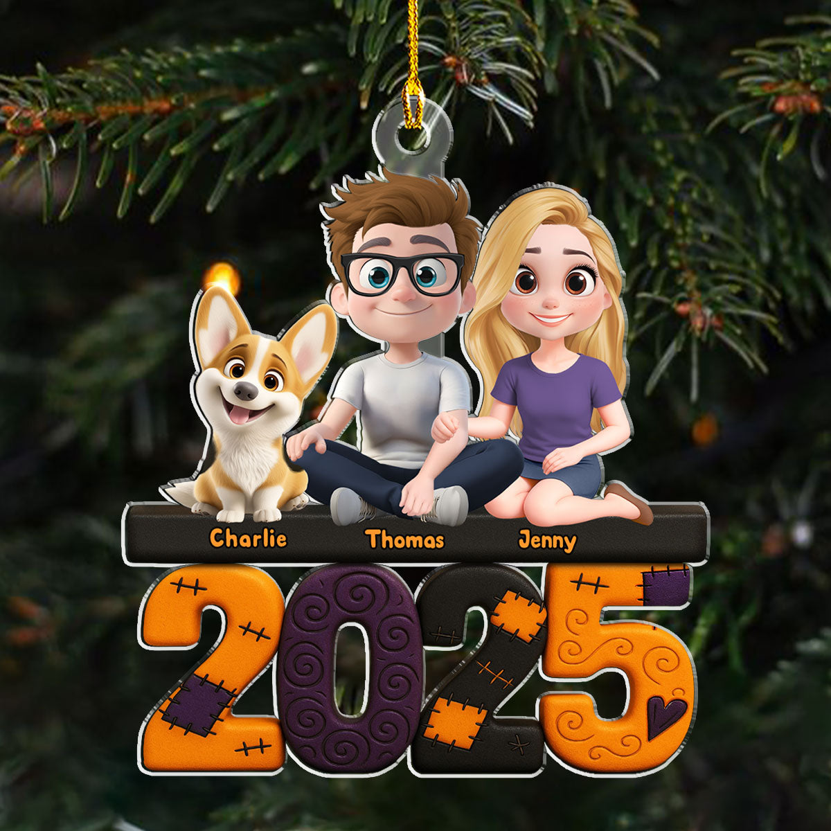 We And Our Dog Creepy - Personalized Custom Acrylic Ornament