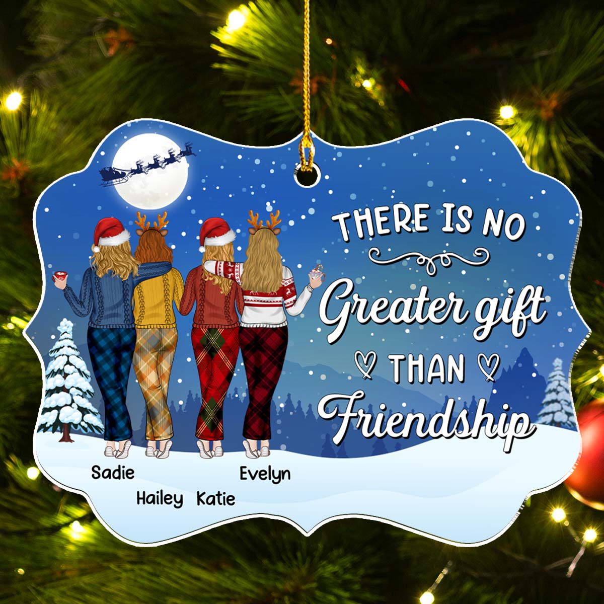 Beautiful Friendship - Personalized Custom Acrylic Ornament