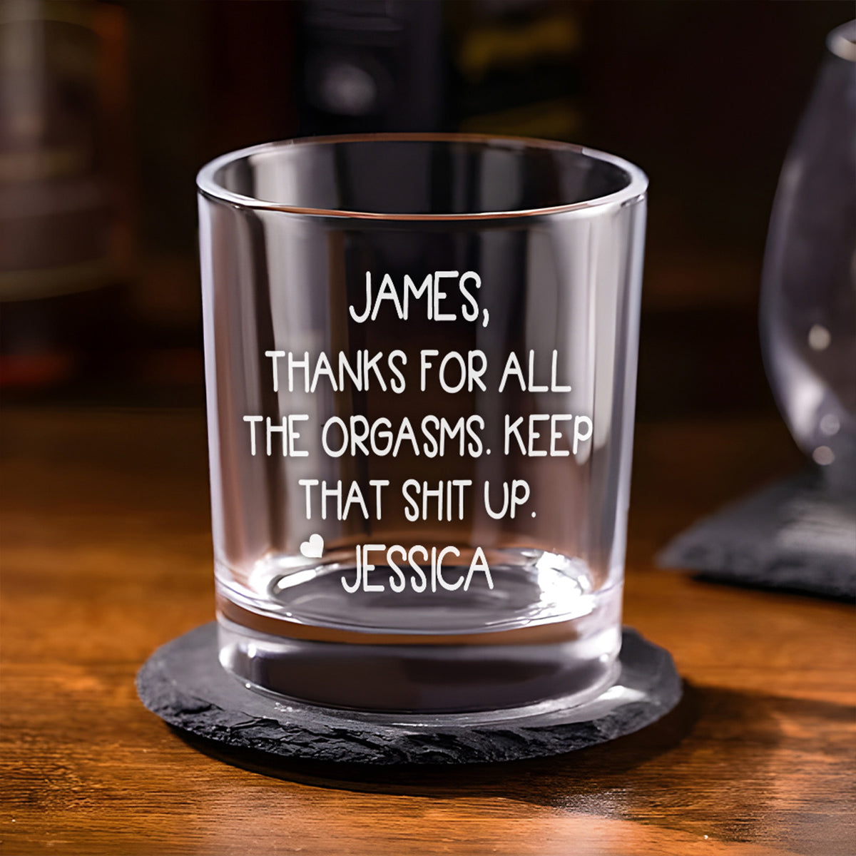 Your Smile Makes Me Smile - Personalized Custom Whiskey Glass