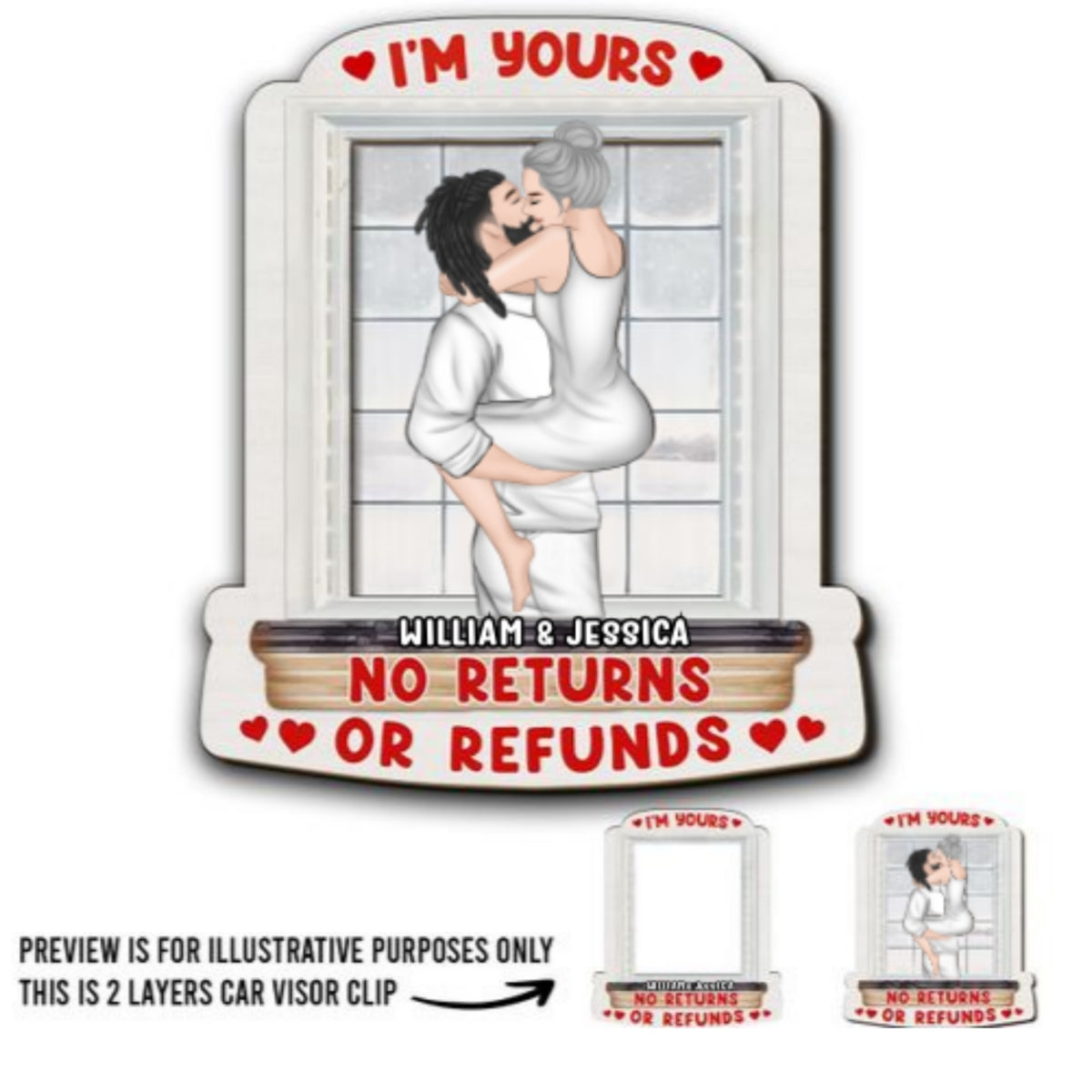 I Am Yours - Personalized Custom Car Visor Clip